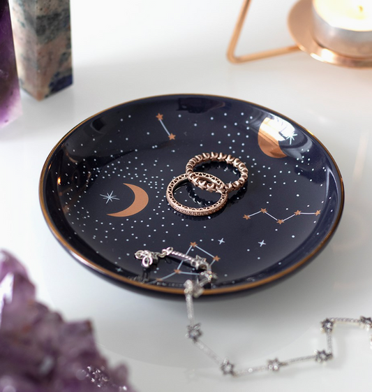 Ceramic Purple Star Sign Trinket Dish