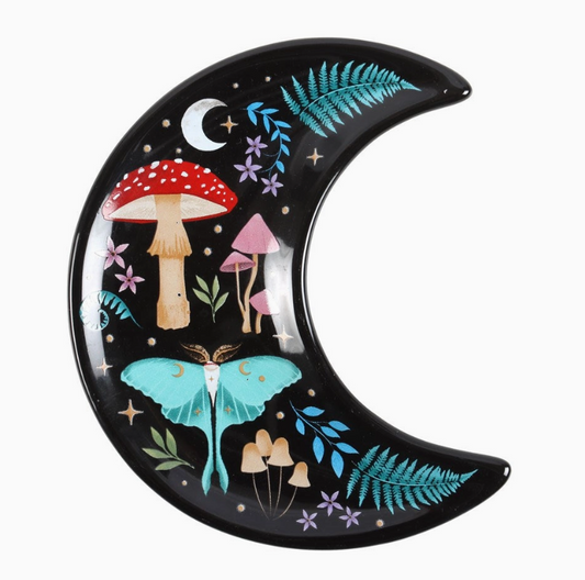 Crescent Moon Dark Forest Print Trinket Dish