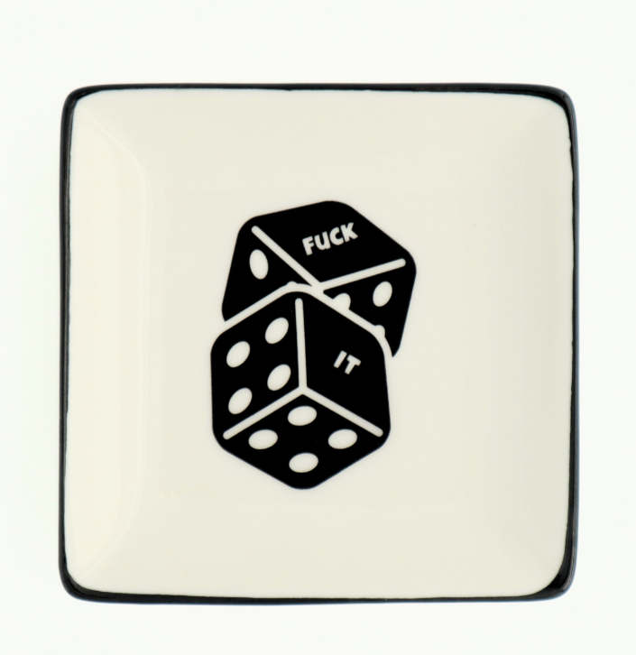 Fuck It Dice - Square Trinket Tray