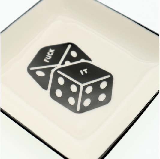 Fuck It Dice - Square Trinket Tray