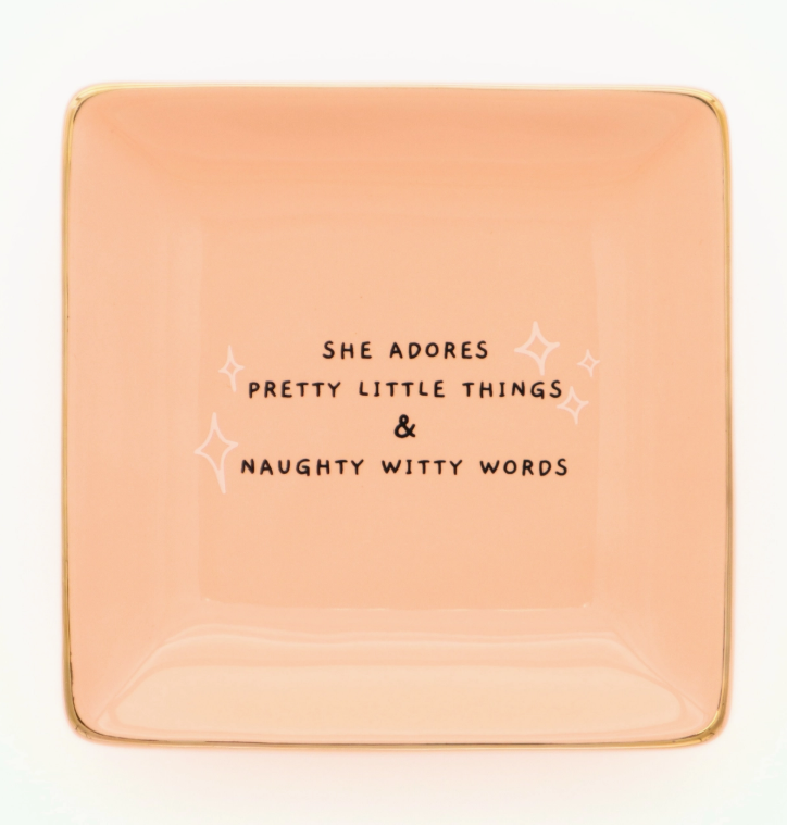 She Adores Pretty Little Things - Square Trinket Tray