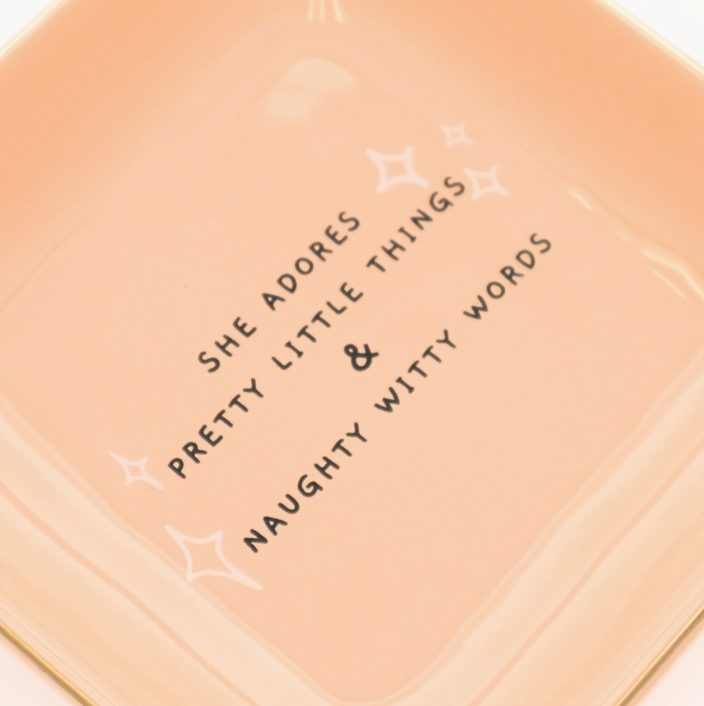 She Adores Pretty Little Things - Square Trinket Tray