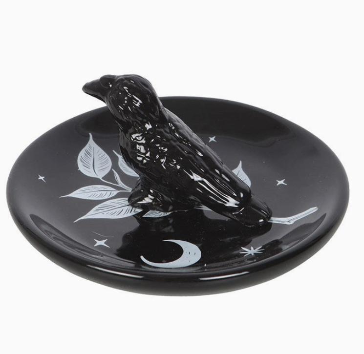 Mystic Raven Gothic Trinket Dish