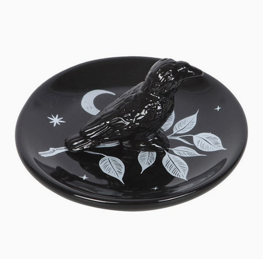 Mystic Raven Gothic Trinket Dish