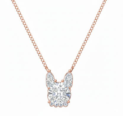 Frenchie Diamond Necklace